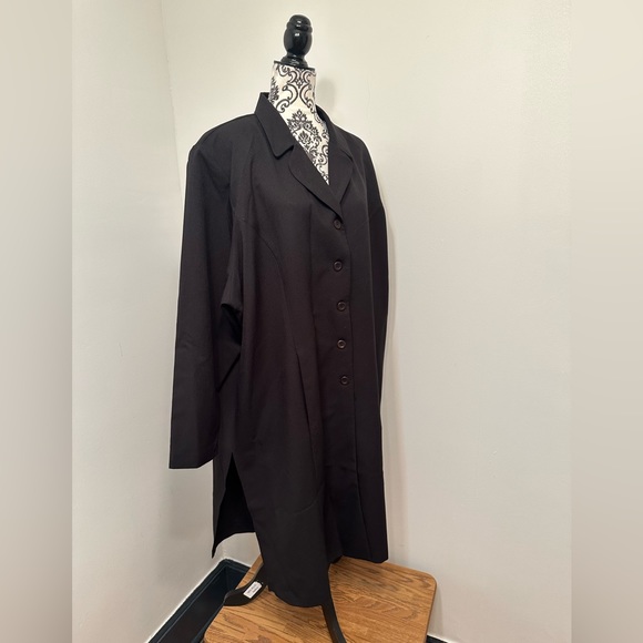 main street classics women’s plus black unlined pockets long dress Size 4XL - Picture 7 of 10